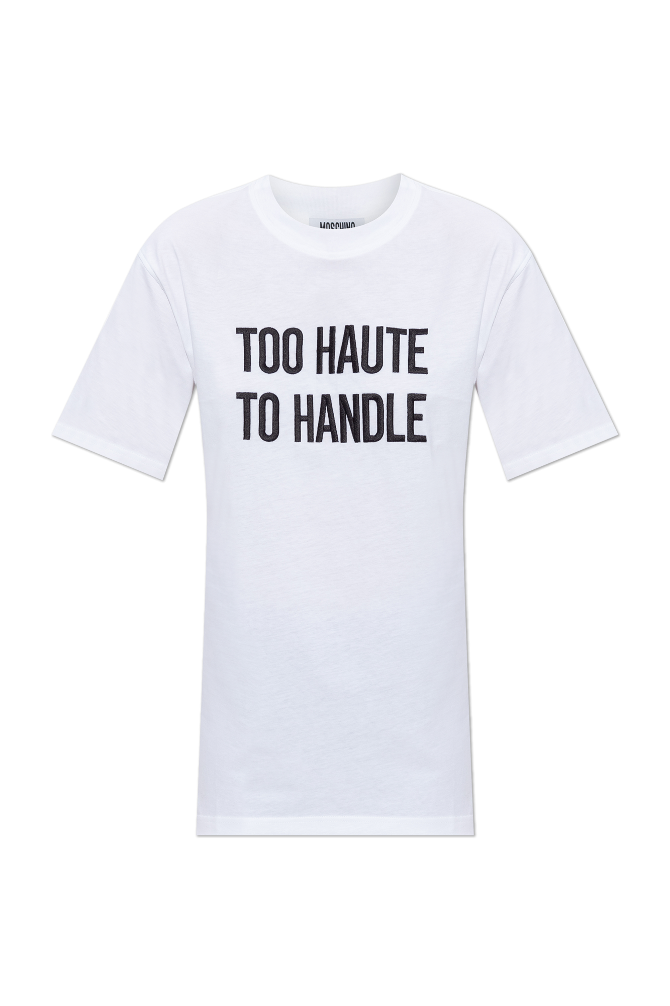 White T-shirt with embroidery Moschino - Vitkac Italy